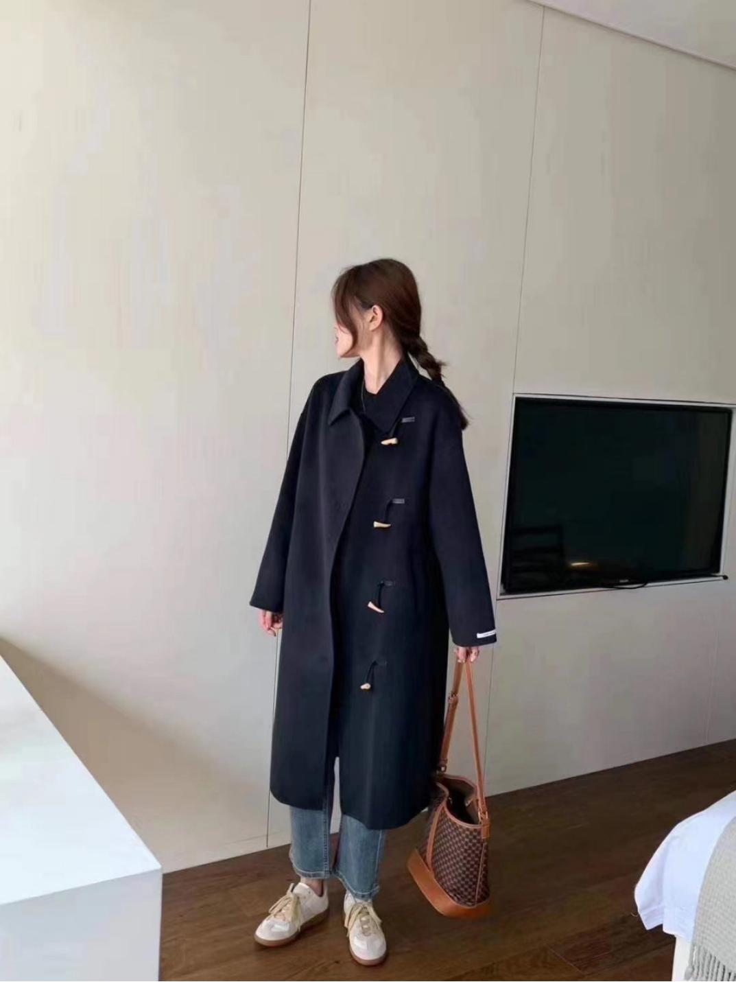 韩系大衣冬高级感搭配,冬季大衣怎么穿搭好看图片