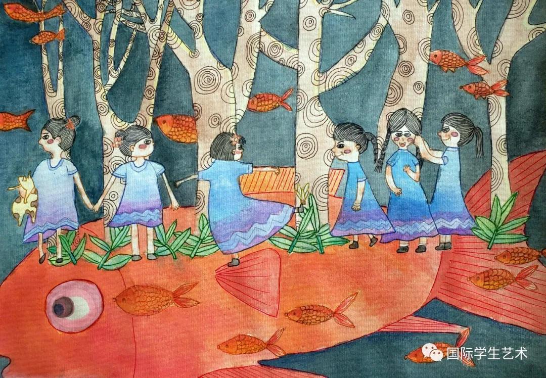 2018世界杯儿童画获奖作品,第十一届世界杯青少年绘画大赛