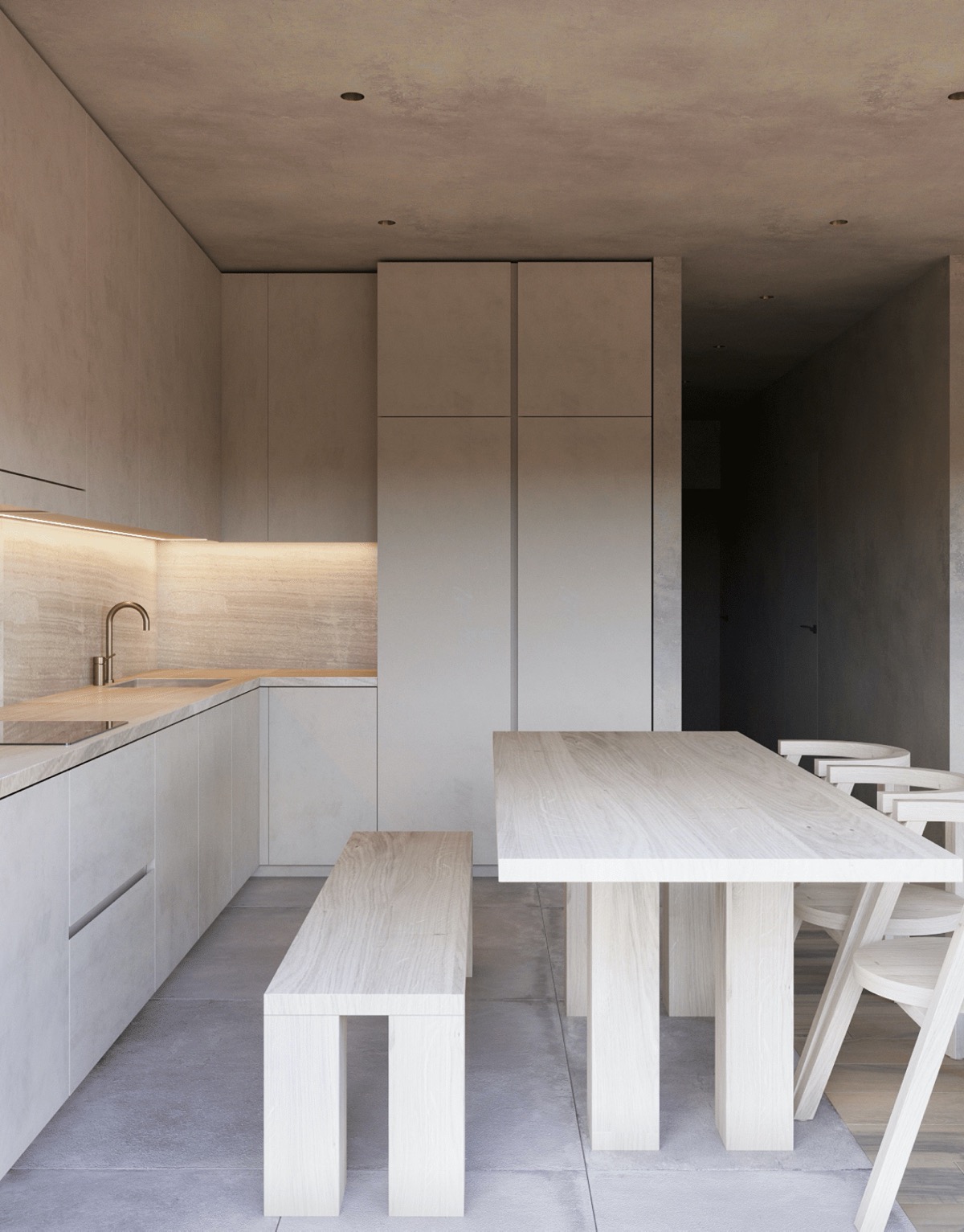 和平区侘寂风装修,极简主义的现代住宅设计