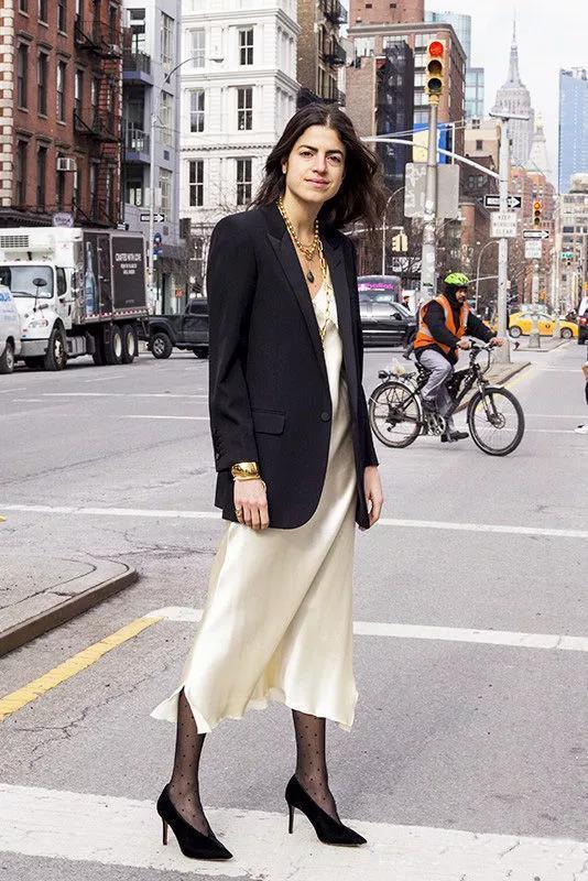 西装配裙子适合哪种发型,中长西装配什么裙子好看