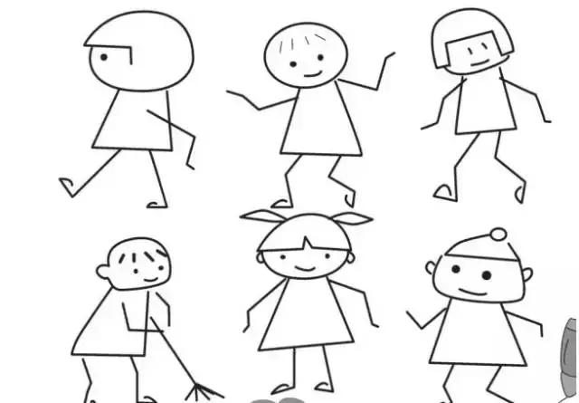 简笔画人物简单又好看画法,简笔画入门100张儿童简笔画