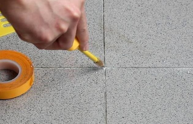 灰色地砖配土豪金美缝,土豪金美缝图