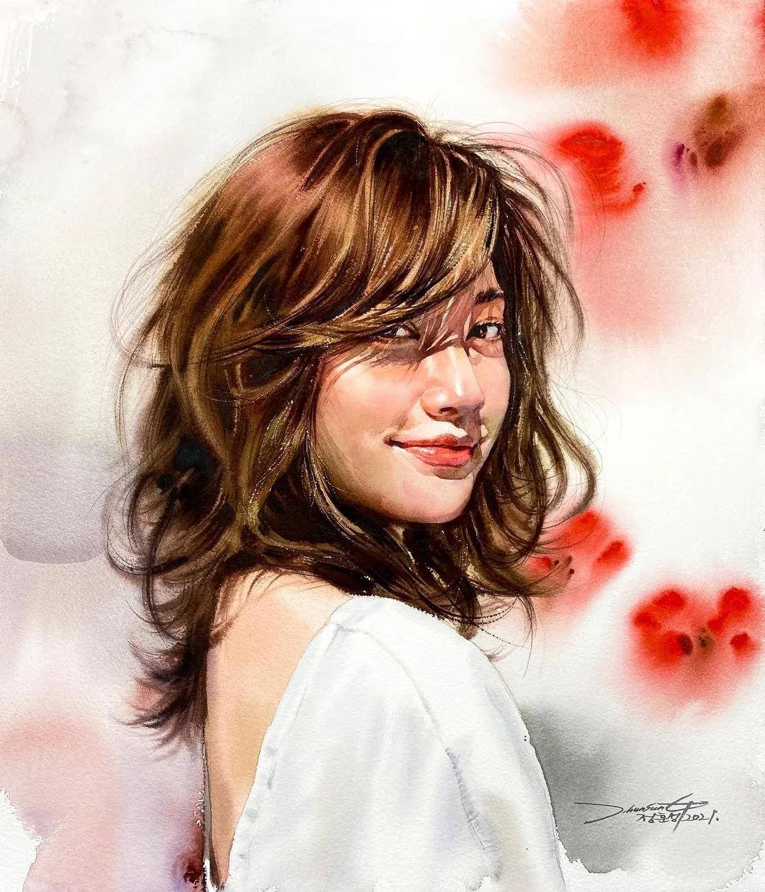 极简的水彩画作品,灵动脱俗的水彩画