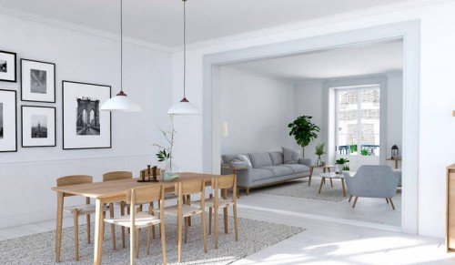 海信中央空调吊顶造型简单好看,海信中央空调客餐厅吊顶效果图