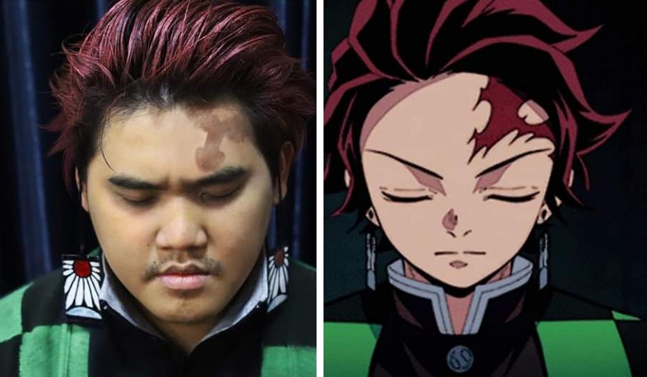 泰国小哥又cos鬼灭之刃了，还去超市买东西，路人都看笑了