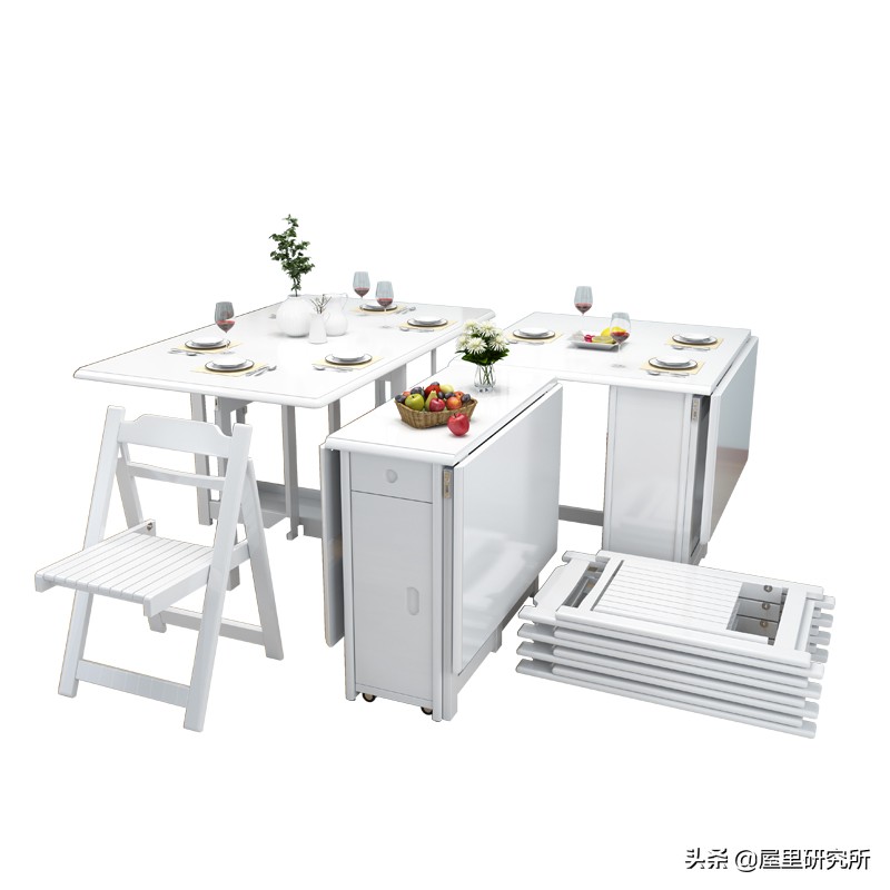 小户型折叠抽拉式餐桌,小户型折叠餐桌效果图大全