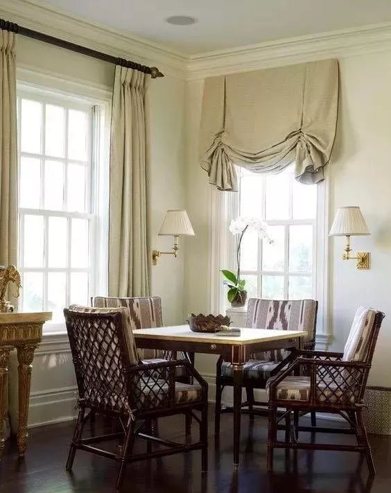 别墅客厅窗帘最新款式效果图,2020别墅窗帘