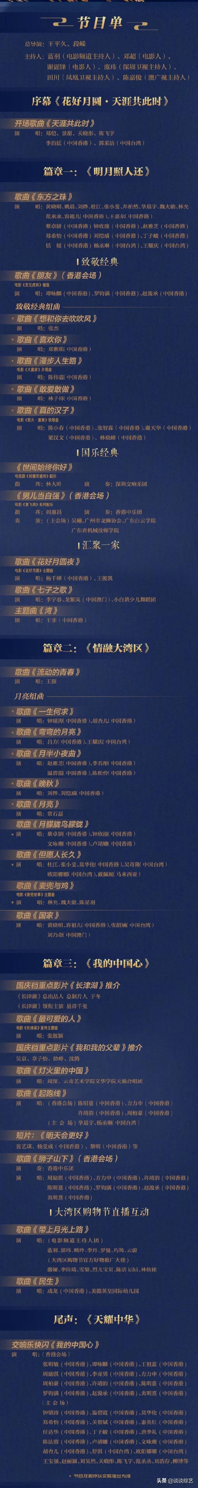 9月21日,中秋综艺看点~六场中秋晚会/TFBOYS合体/王菲谢霆锋同台