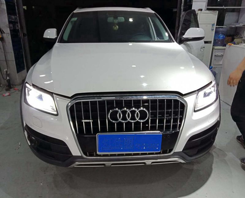 奥迪q5大灯改装led双光透镜大灯,奥迪q5大灯改装led灯泡