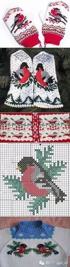 最新手套编织图冬,一线织到底的手套教程