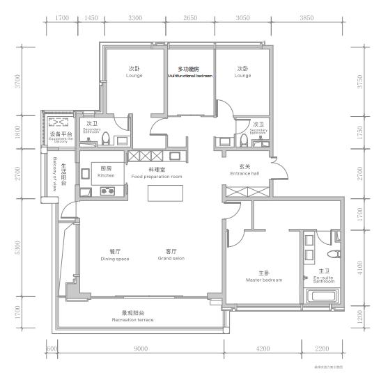 成都万科天府锦绣172户型,万科天府锦绣188平