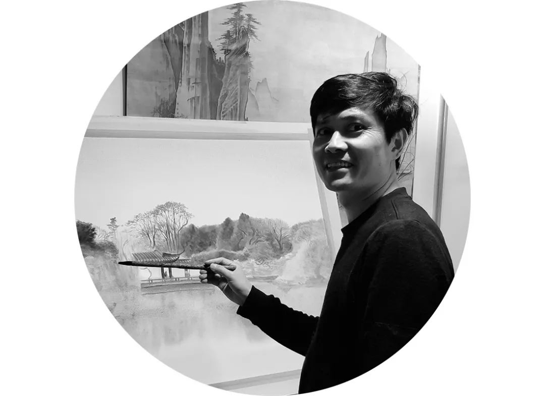 阿文绘画工作室,阿文流体画荷花