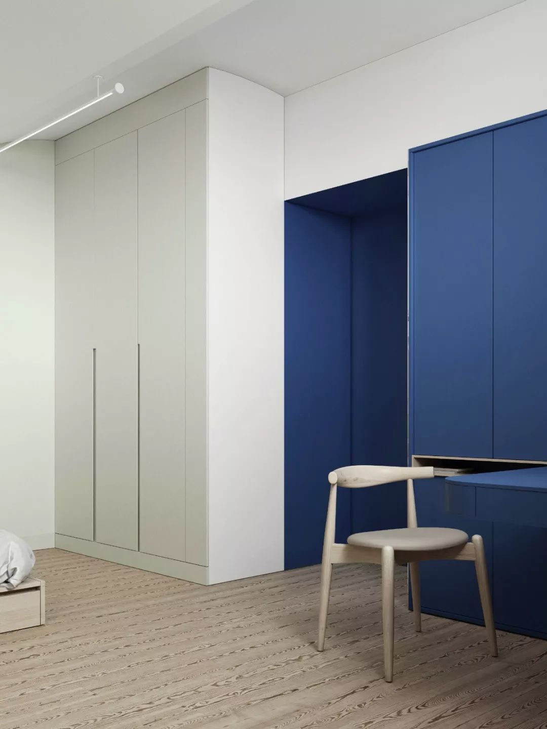 50平米单身公寓色彩搭配,50平单身公寓冷色系风格装修