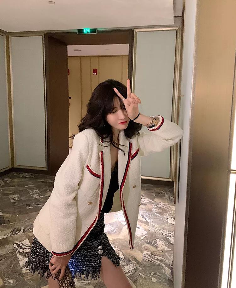 韩系欧尼风衣外套,韩国欧尼黑色大衣搭配