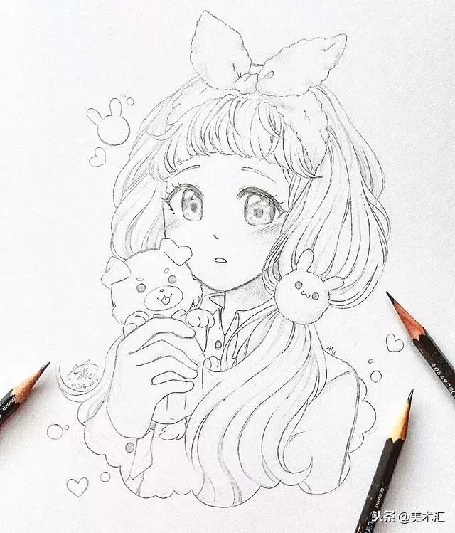 线条感十足的动漫人物,线条感很强的人物素描