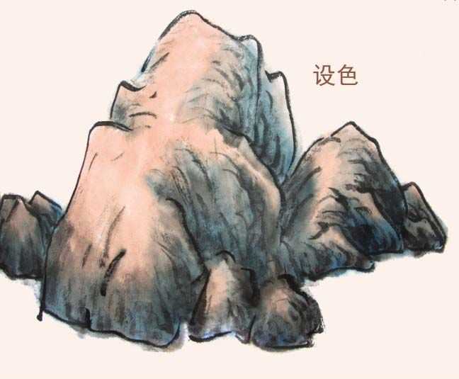 画山石的阴阳面的技巧,山石的画法及皴法详解图