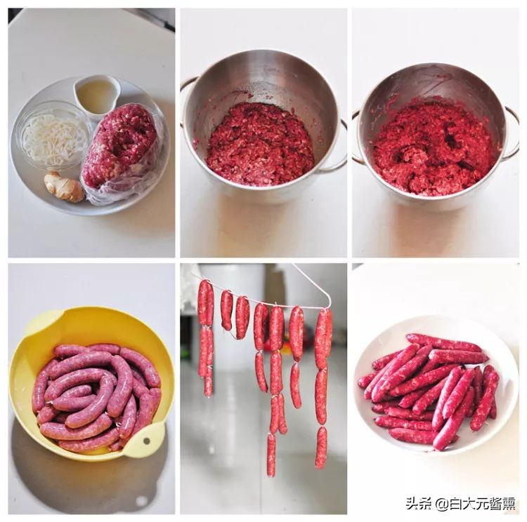 冬季香肠的做法最佳配方,年关将至熏腊肉灌香肠