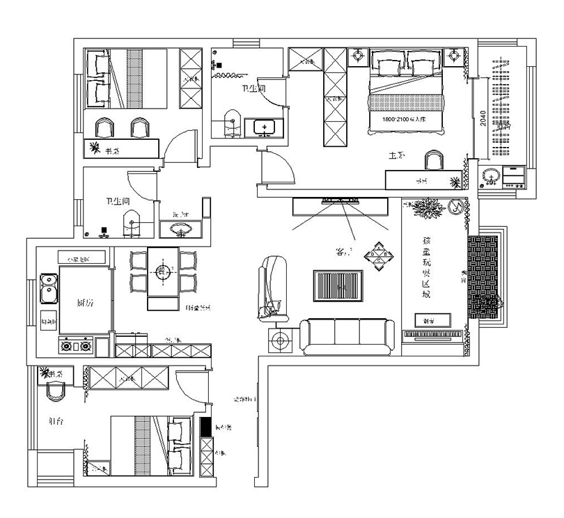 美巢装饰郑州,郑州110平米美式轻奢装修