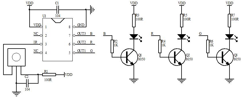 led灯调光遥控,led三色遥控灯盘小夜灯