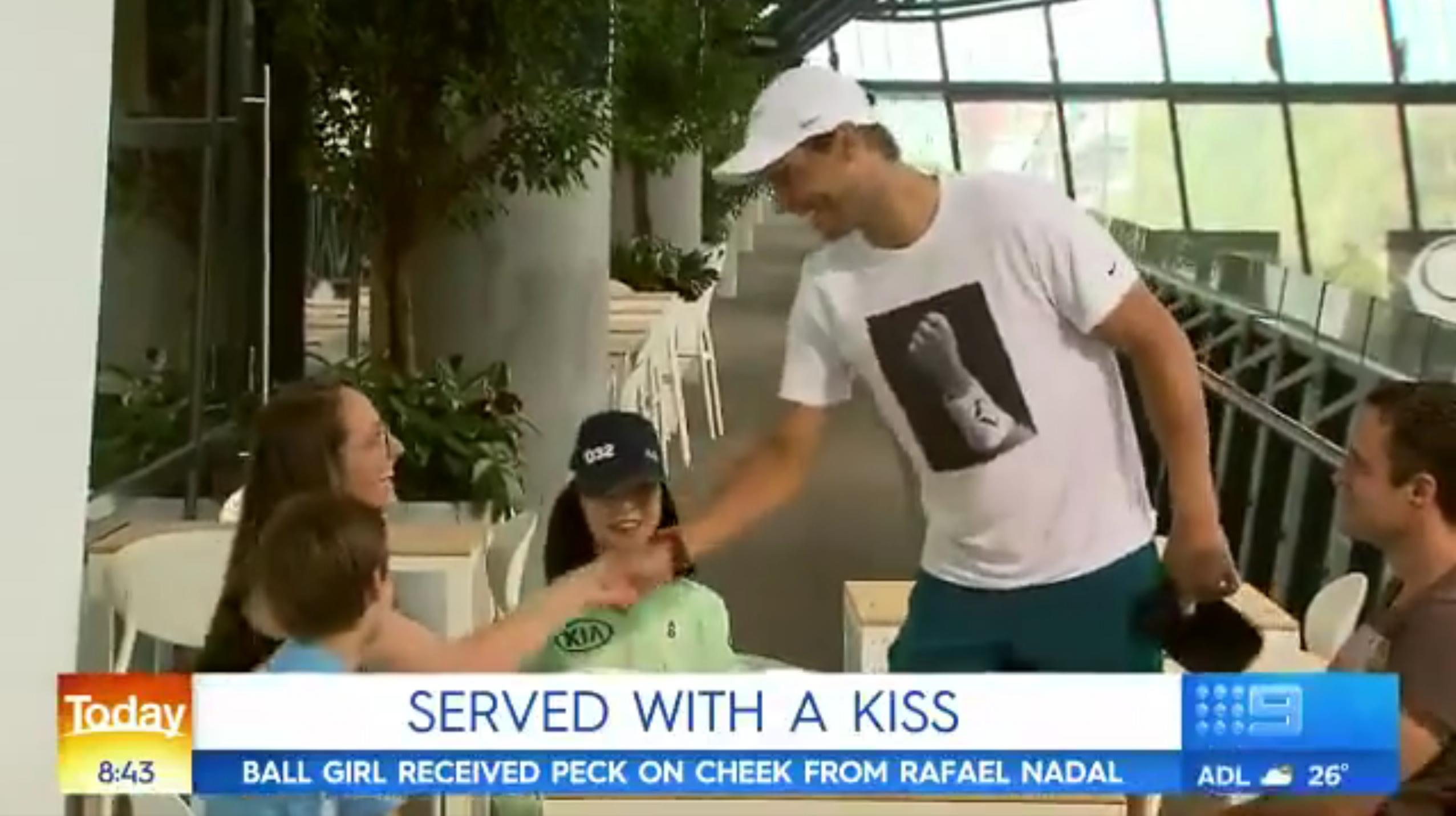 纳达尔亲吻女球童后续,纳达尔与女球童