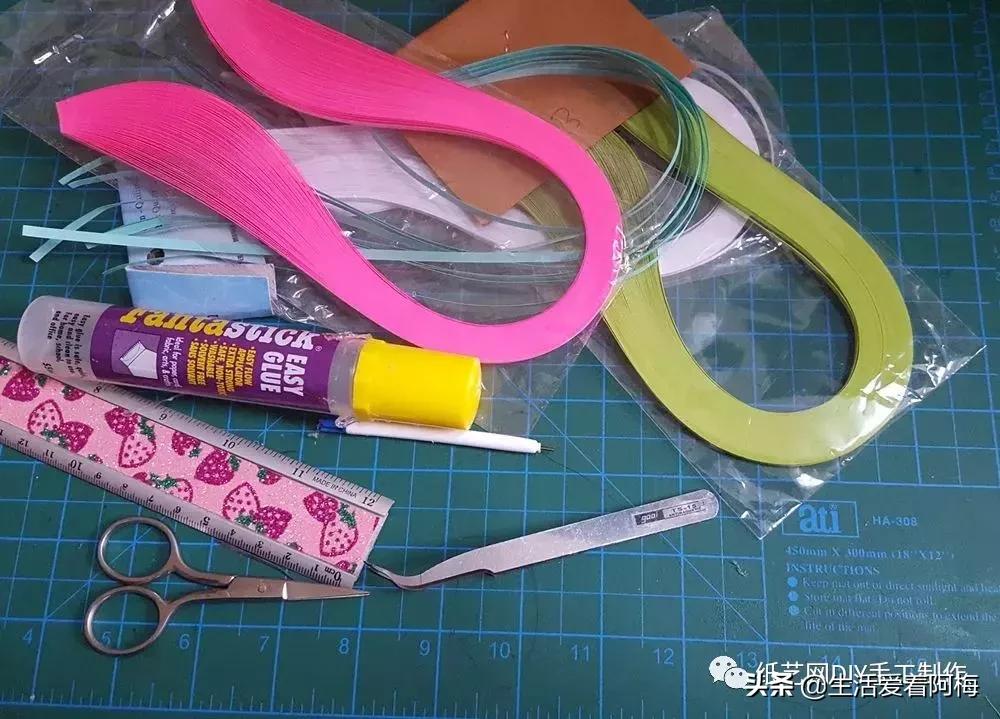 简单易学褶皱纸手工花束教师节,衍纸教师节立体花束教程