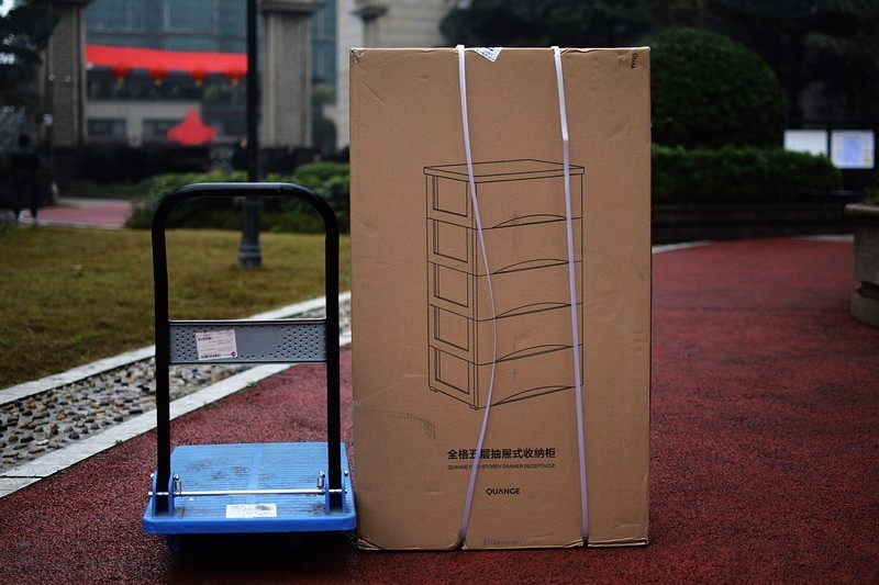 也雅可移动家用抽屉式收纳柜五层,五层渐变蓝加厚抽屉式收纳柜5层