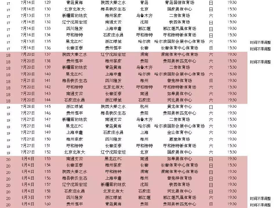 中甲陕西大秦赛程,2019中甲陕西大秦之水14轮直播