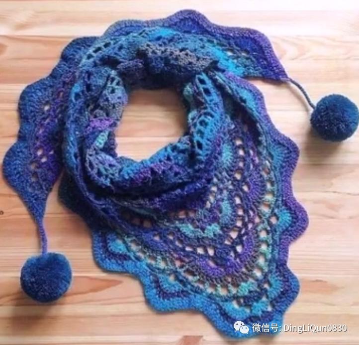 针织披肩作品,披肩花式围巾编织教程