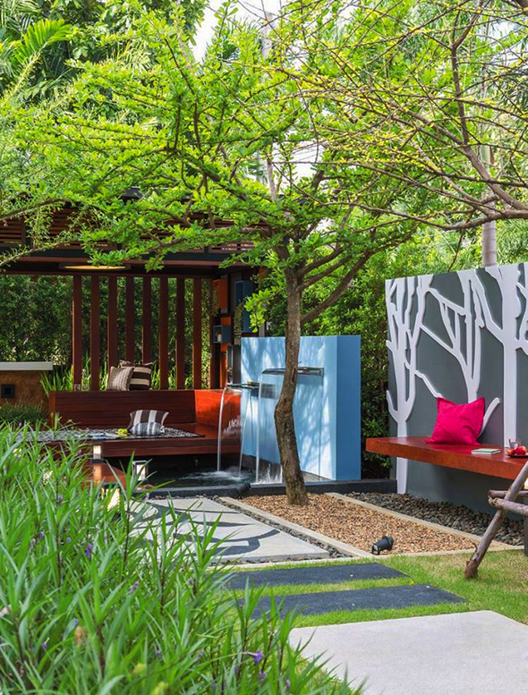 庭院景观亭子布局,10个带有凉亭的庭院设计实景图