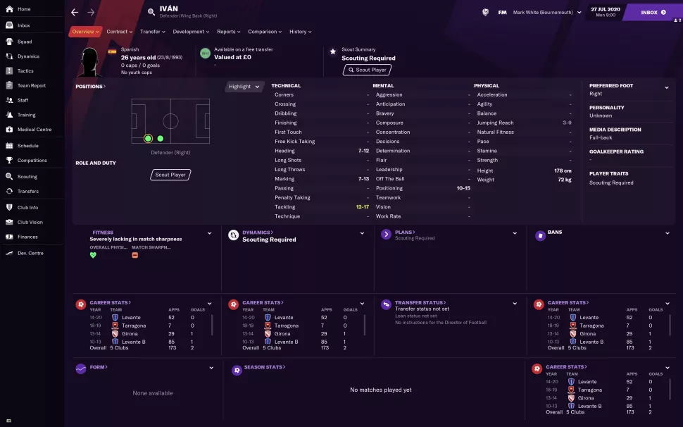 fm2021各位置最强球员排行,fm2021自由球员