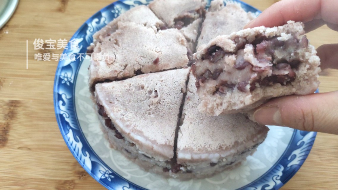 老东北美食教你蒸米糕,蜜豆蒸米糕怎么做好吃