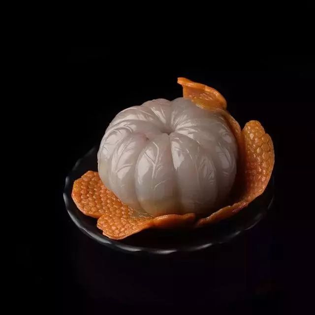 苹果玉石雕刻,玉石雕刻各种小型水果