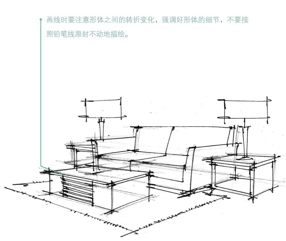 手绘组合家具画法详细讲解，画家必学基础，收藏起来学习