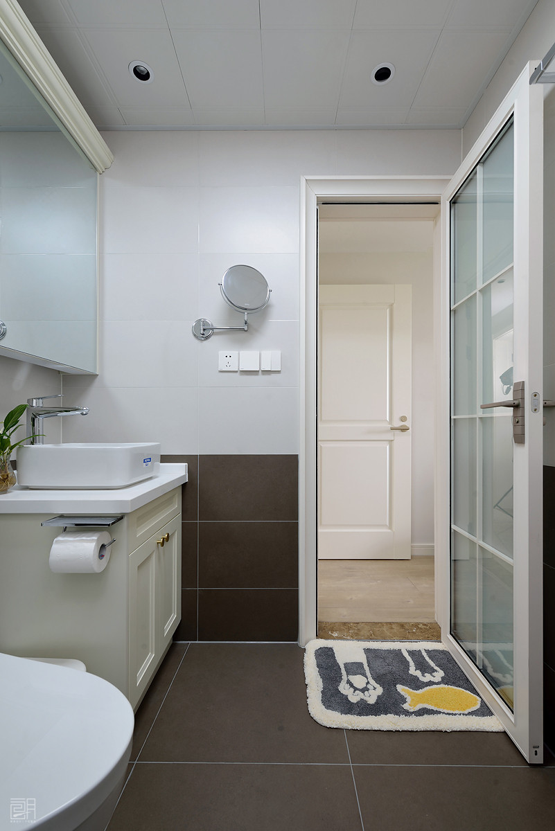 135平方米美式3房2厅精装修效果图,110平的美式风格三居清新优雅