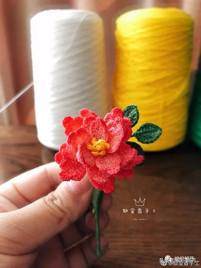 毛线编织刺绣发夹饰品教程,精美编织手工艺品