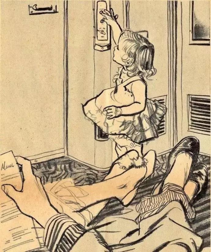 速写大师，线条流畅，场景速写满满都是美国老电影的感觉