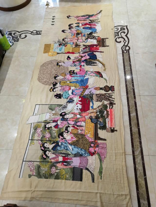 唐伯虎真迹仕女画完整版,唐伯虎名画十字绣