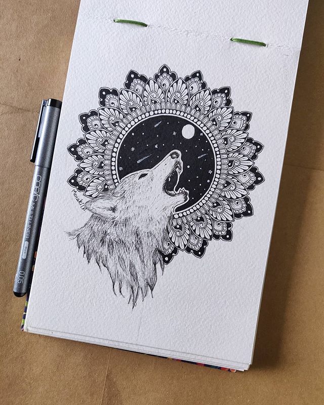 抽象曼陀罗艺术与可爱动物的创意结合:繁复精美,附绘画基础图案