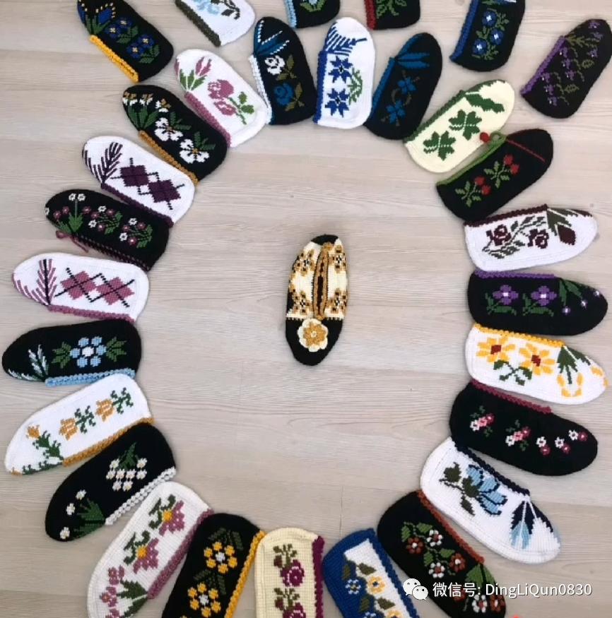 波西米亚风手工编织鞋子,针织作品50款