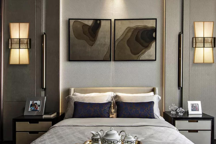 解锁床头,卧室床头壁灯免安装