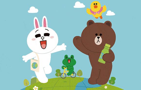 linefriends布朗熊可妮兔公仔,布朗熊linefriends