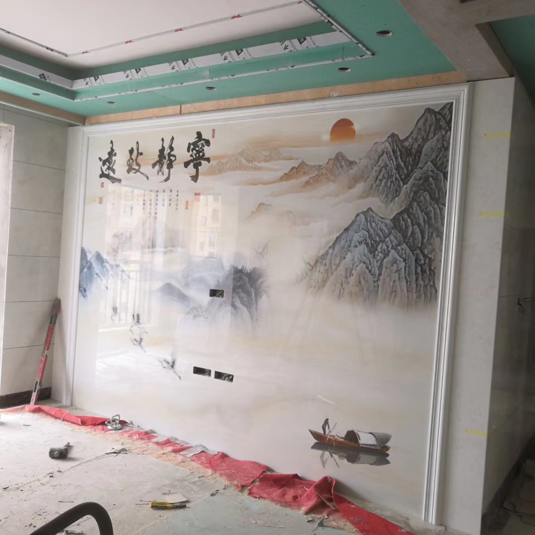 石材背景墙瓷砖颜色搭配效果图,极简大理石瓷砖背景墙效果图