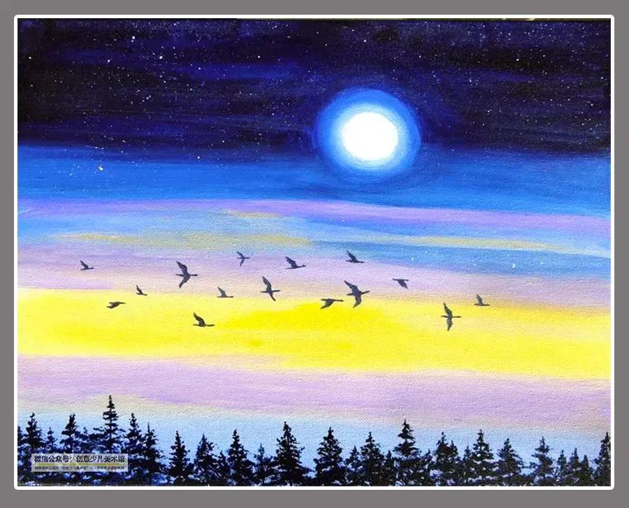 儿童画创意水粉画8-10岁,100幅适合零基础的儿童水粉画