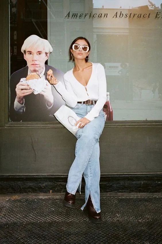 老爹裤的搭配才时髦,老爹裤让你显瘦又时髦