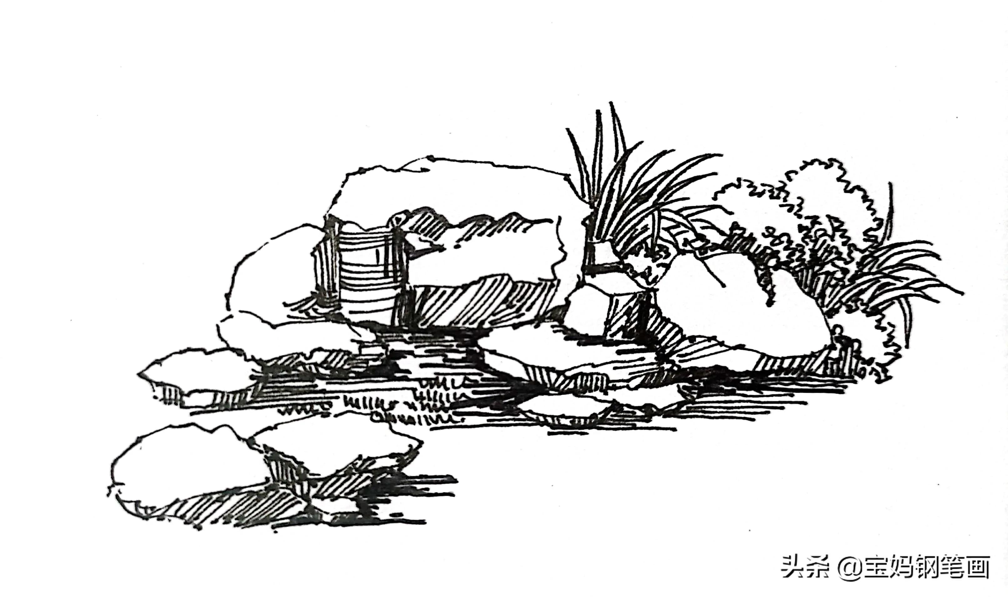 怎样在石头上画出简单好看的画,如何画出石头的质感