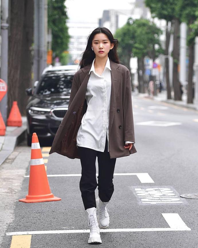 韩国的西装穿搭,韩国女生冬季西装穿搭