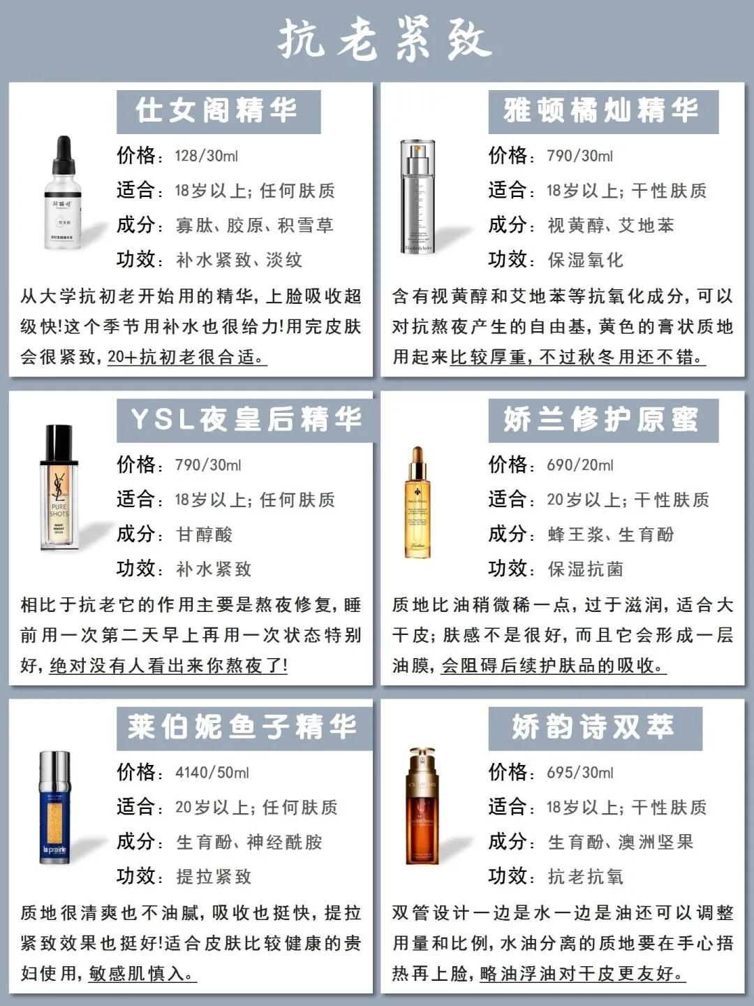 秋冬紧致抗皱精华,秋冬精华推荐