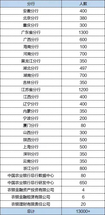 农业银行招聘：全国1.3万人，学历放宽不限专业，超级金饭碗