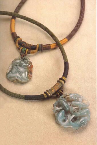 中国结珍珠项链,中国结玉佛项链