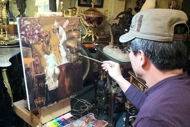 近视1000度油画,57岁近视1400度